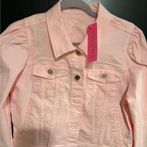 Lilly Pulitzer pink denim jacket.  New with tags.  Never worn